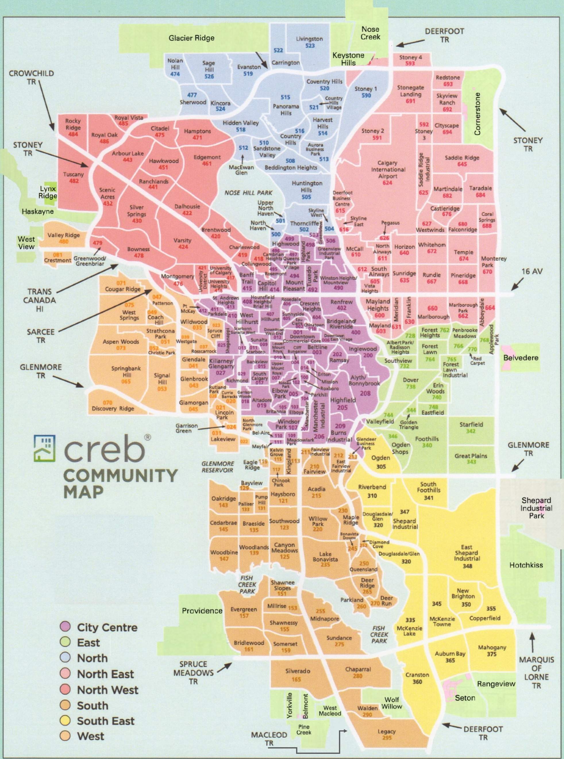 Map of Calgary Communities